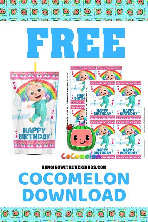 Free Cocomelon Party Printables Free Capri Sun Template Juice Pouch