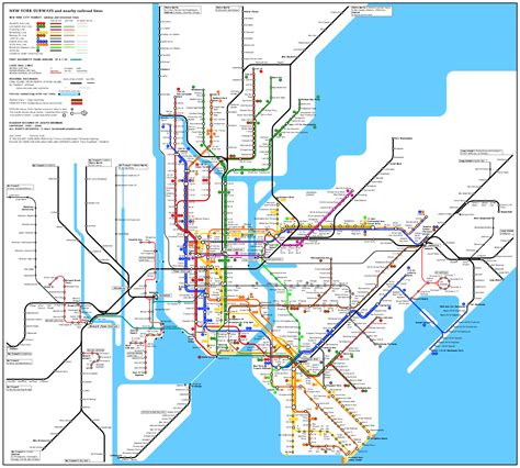 New York City Subway Tube Metro Map Favorite Places And Spaces