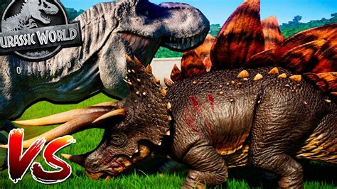 Stegoceratops Vs T Rex Max Level Agressivo Jurassic World