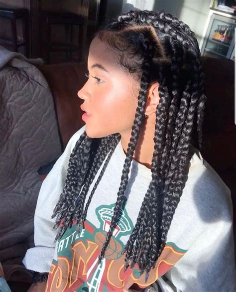 Black Girls Box Braids Afro Textured Hair On Stylevore