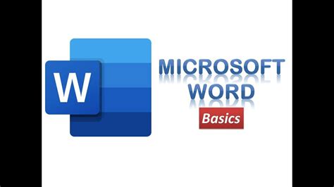 Introduction To Microsoft Word Basics Youtube