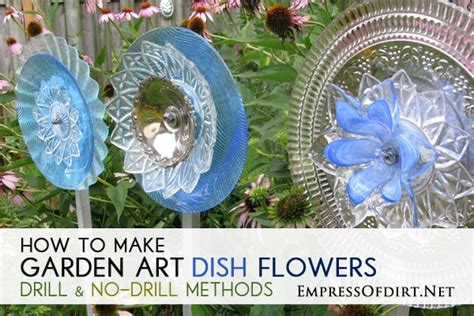 All of our metal products are made of steel with a powder coated finish, which provides protection from the elements while resisting fading, chipping, corrosion, and other signs of wear. How To Make Glass Garden Art Flowers. And Drill Through ...