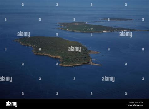Acadia N P Me Aerial Sutton Island Near The Cranberry Isles Atlantic