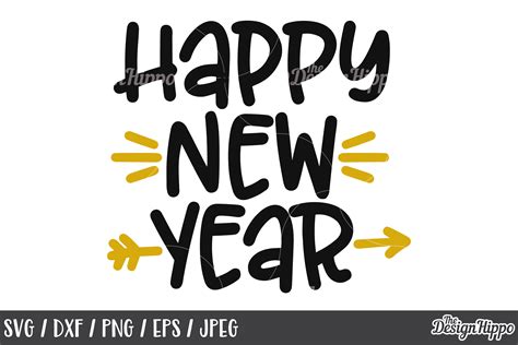 Happy New Year, 2019, SVG DXF EPS PNG, Cricut, Cutting Files
