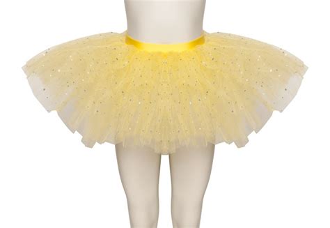 Yellow Sparkly Sequin Premium Tutu Skirt Dance Ballet Girls And Ladies