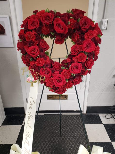 Open Heart Stand | Funeral flower arrangements, Funeral flowers