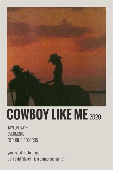 Cowboy Like Me Ts Polaroid Taylor Swift Lyrics Taylor Swift