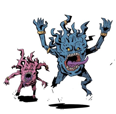 Pink Horror Blue Horror Imaginarywarhammer In 2022 Horror Fantasy