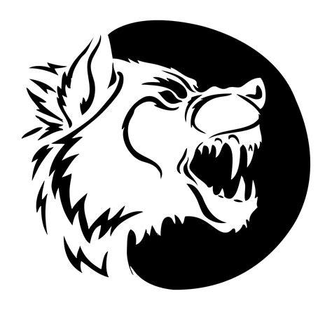 Wolf Pumpkin Stencil Free