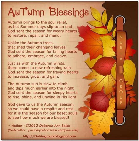 Autumn Blessings Good Morning Poems Good Morning Cards Morning