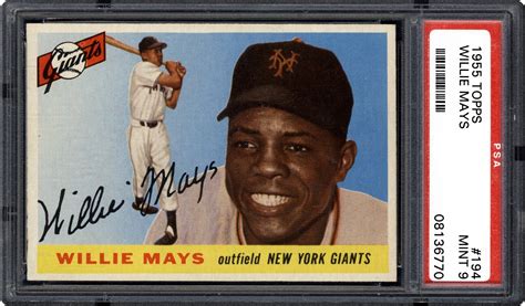 Get to know baseball legend willie mays. 1955 Topps Willie Mays | PSA CardFacts™