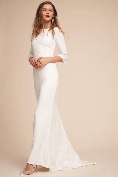 20 Simple Winter Wedding Dresses For The Unfussy Bride Who What Wear