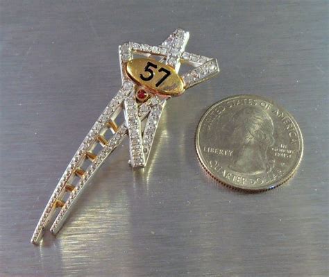 Mary Kay 45 Diamond Ladder Of Success Pin 57 Years Unusual Brooch