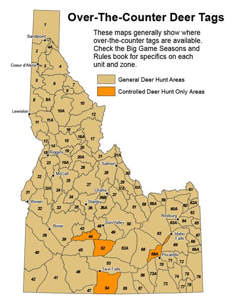 Idaho Deer Unit Map