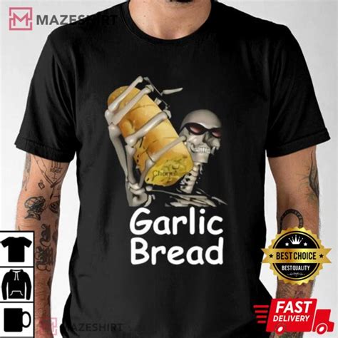 garlic bread skeleton meme t shirt