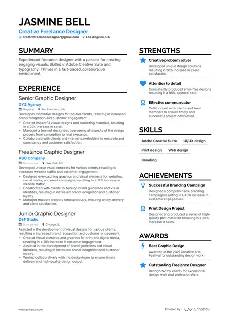 5 Freelance Designer Resume Examples And Guide For 2024