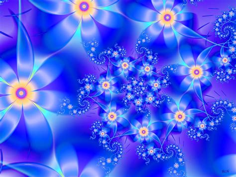 Blue Floral Abstract Hd Wallpaper Wallpaper Flare