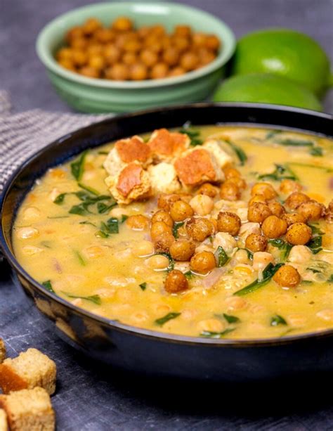 Creamy Spiced Chickpea Soup With Coconut And Lime Skinny Spatula