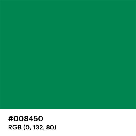 Traffic Green Color Hex Code Is 008450