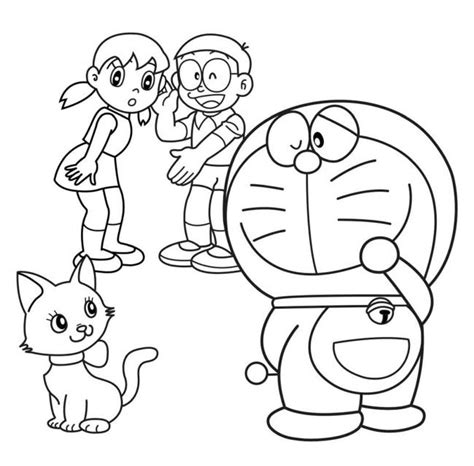Sketsa Gambar Shizuka Untuk Belajar Mewarnai Anak Sketch Coloring Page