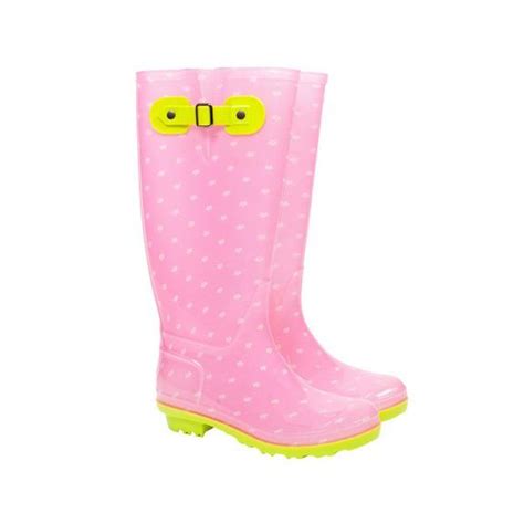 Pretty Wellies Classic Ladies Wellington Boots Daisy Dot Uh Pink