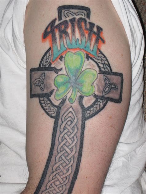 Patrick associated the young sprigs with. Irish Cross Tattoo Picture
