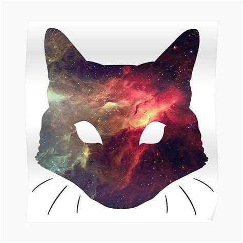 Galaxy Cat Poster By 32rabbitteeth Redbubble