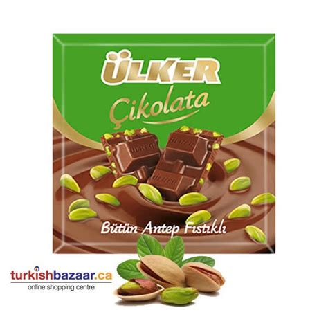 Ulker Milk Chocolate Bar With Pistachio Butun Antep Fistikli Cikolata