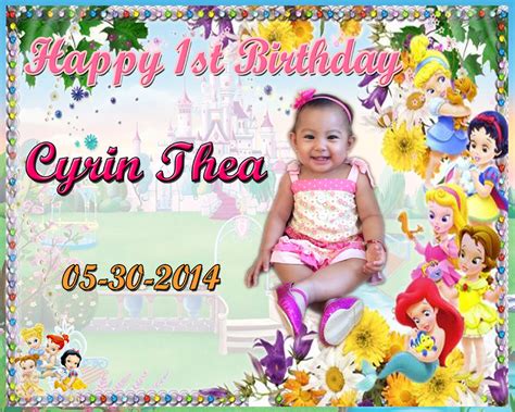 Cyrin Theas 1st Birthday Baby Disney Princess Cebu Balloons And