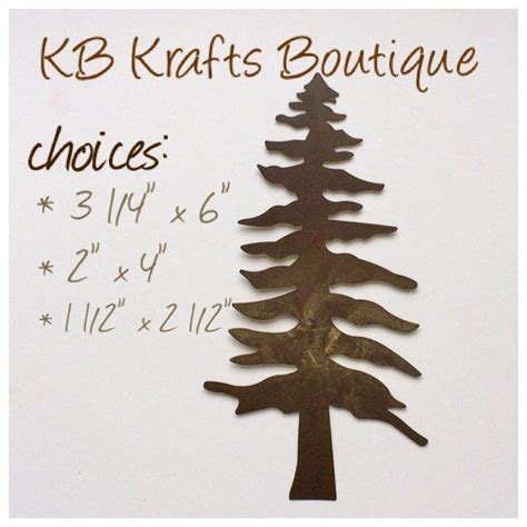 Rusty Pine Tree Cutout Choice Of Three Sizes Etsy Etsy Cutout