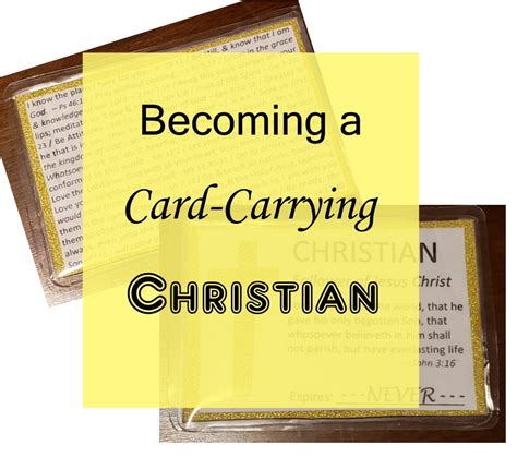 How To Become A Card Carrying Christian ~ Crazy Jc Girl