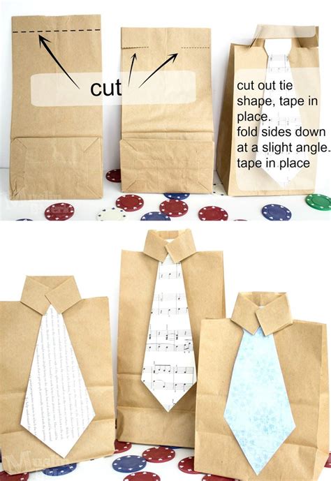Easy and intressing origami work.paper size: Super easy shirt and tie gift bag for Father's day! Fun ...
