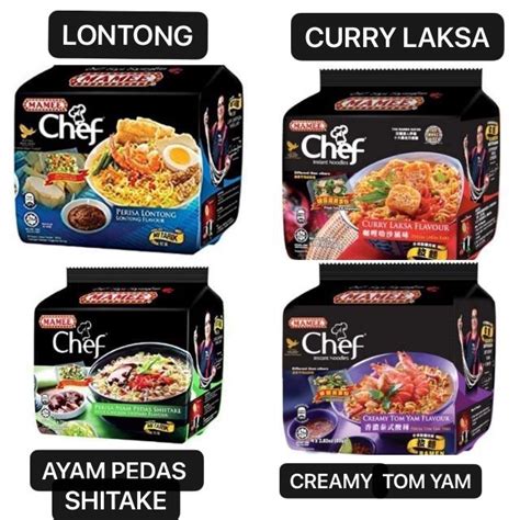MAMEE CHEF 4s Per Pack 5 Flavor Instant Noodles MAMEE CHEF Rendang