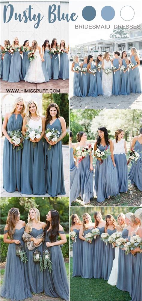 Slate Blue Bridesmaid Dresses Blue Bridesmaids Wedding Bridesmaid