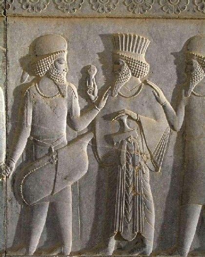 Achaemenids Persepolis Medes And Persians At Eastern Stairs Of The
