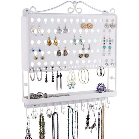 Hanging Jewelry Organizer Wall Earring And Necklace Holder Angelynns