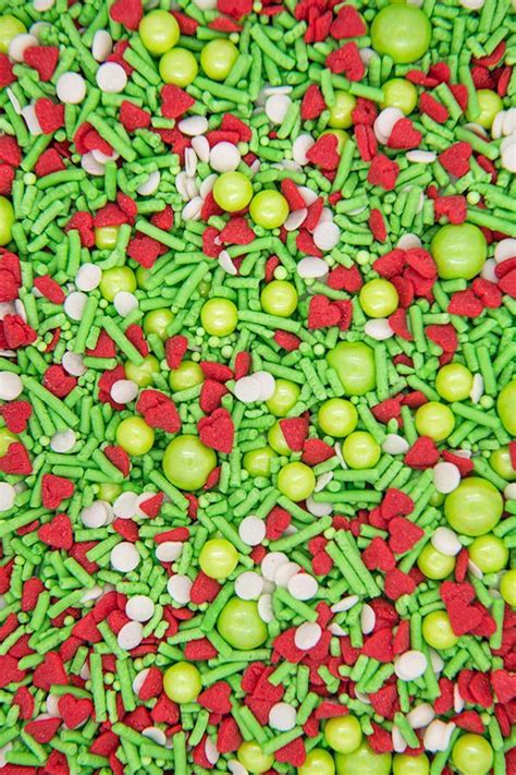 Grinchy Sprinkles Mix Mean One Sprinkle Medley Christmas Edible