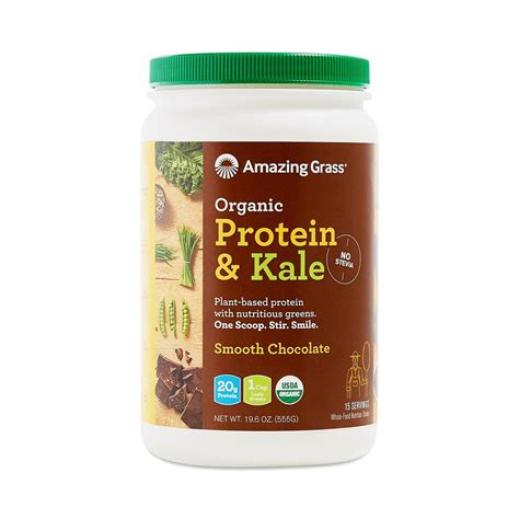 A diet rich in nutritious greens can help support overall health and wellness. Amazing Grass Organic Protein & Kale, Chocolate - Thrive ...