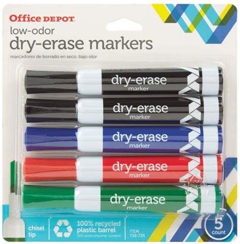 Office Depot Item 738 726 Whiteboard Dry Erase Markers W Chisel Tip