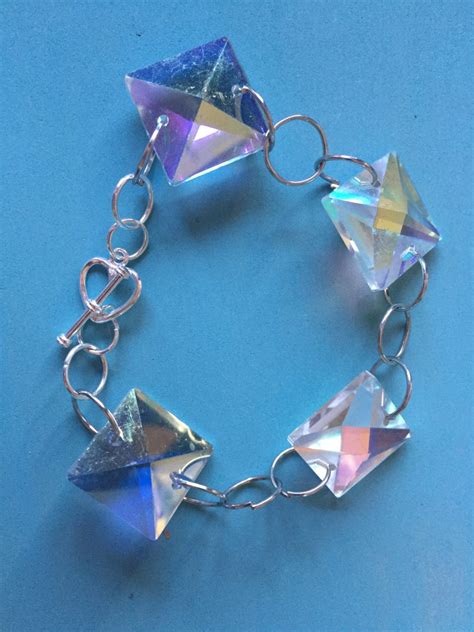 Crystal Ice Cube Bracelet Etsy