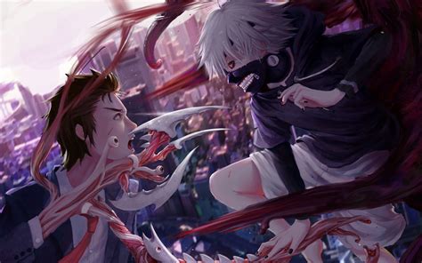 Fond Décran Anime Crossover Kaneki Ken Tokyo Ghoul Parasyte La