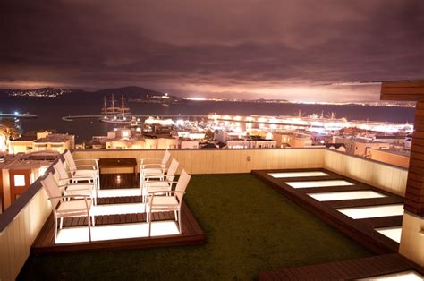 san francisco modern roof deck at night roof deck design modern