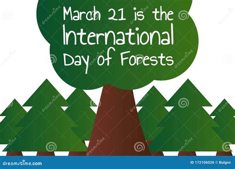 March 21 Is The International Day Of Forests Holiday Concept Stock