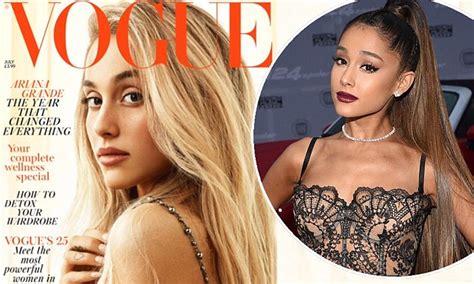 Ariana Grande For Uk Vogue Singers Natural Cover Look Praised Daily Mail Online