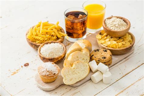 Selection Of Bad Sources Of Carbohydrates Stock Photo Image Of Health
