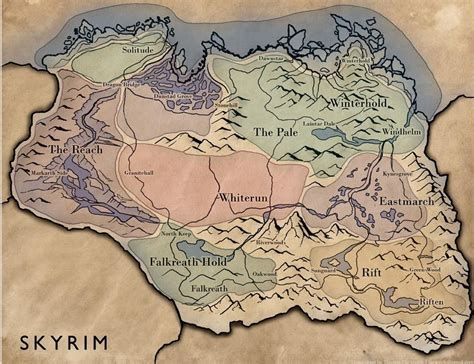 Skyrim Skyrim Map Skyrim Elder Scrolls Online