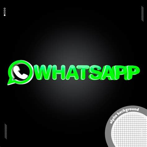3d Render Icono Whatsapp Verde Archivo Psd Premium