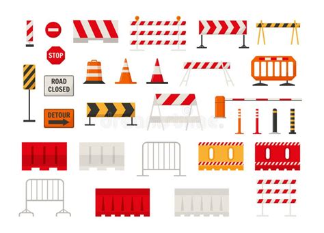 Road Safety Barriers Illustration Stock Illustrations 420 Road Safety