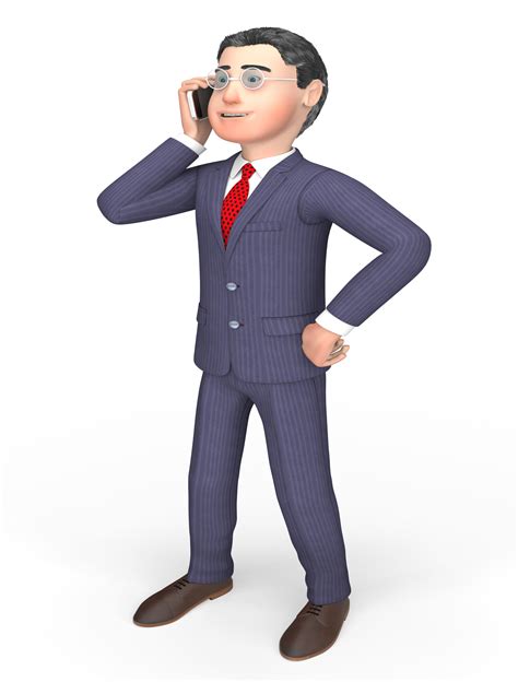 Free Photo Smartphone Businessman Means Call Now And Calling 3d