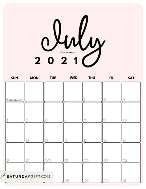 Free Printable July 2021 Calendar With Holidays Img Internet